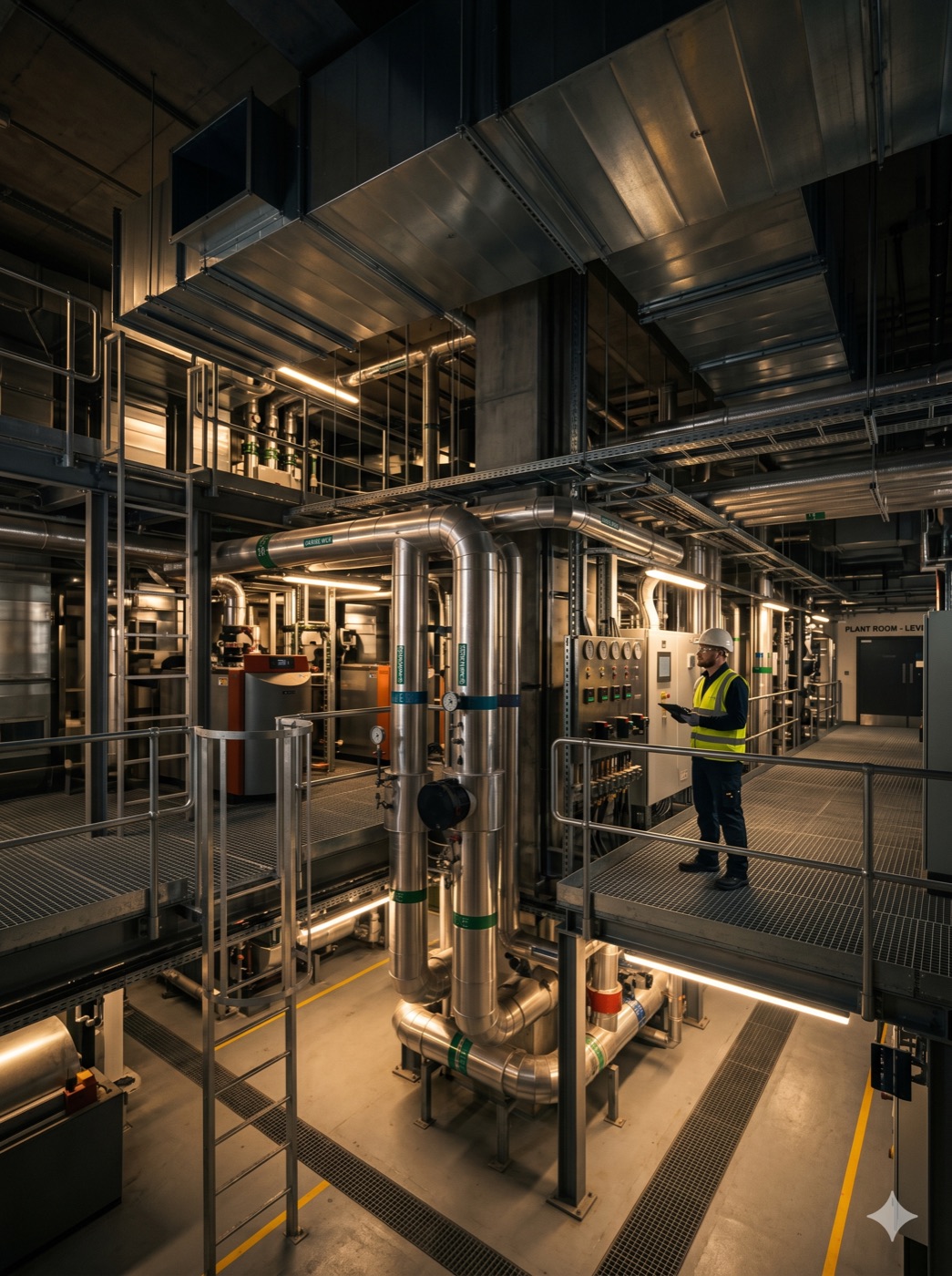 Mechanical plant room interior